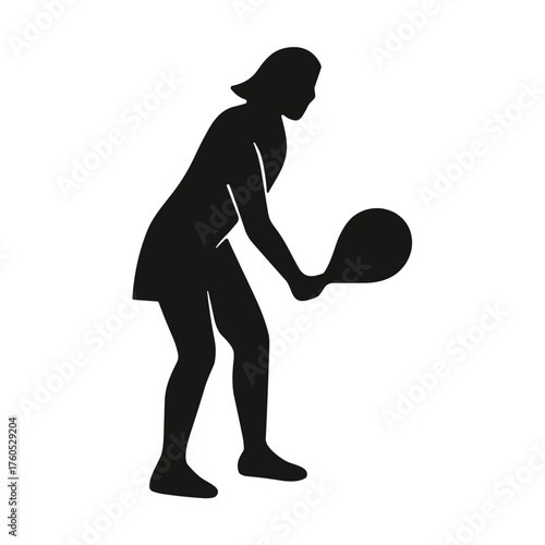 Padel tennis player silhouette