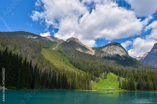Scenic mountain lake view in Banff National Park, Canada