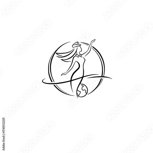 stewardess. icon/logo