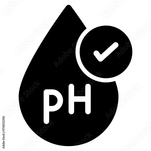 ph water check solid icon	
