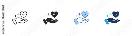 Commitment icon multiple style collection