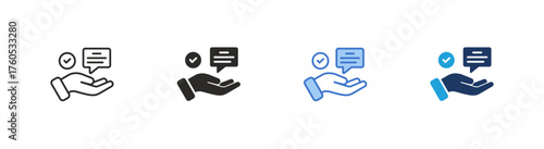 Responsibility icon multiple style collection