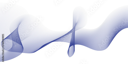 Abstract background wave line in vector business texture. Pattern line blend curve waves flow futuristic technology digital sound and noise energy wave line flow background.	
