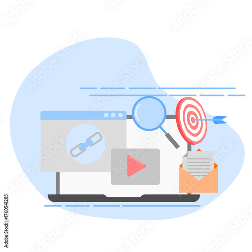 Backlink Strategy Concept for SEO Optimization