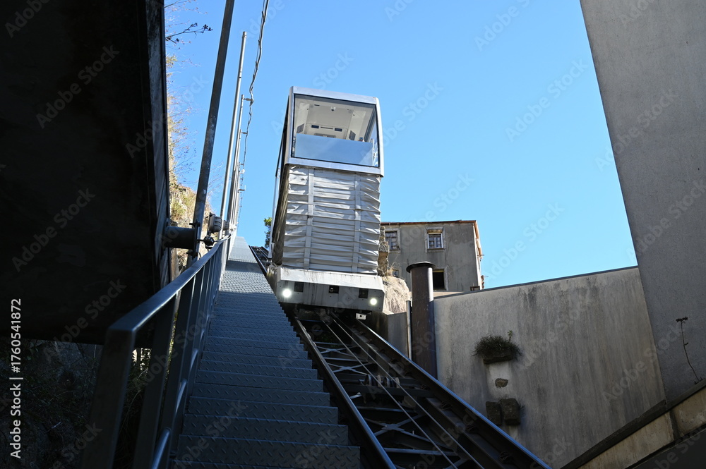 Fototapeta premium Funicular railway carriage in Porto, Portugal.