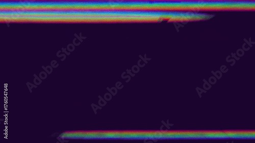 Abstract dark background with a retro digital glitch effect, featuring rainbow chromatic aberration and distorted VHS screen noise 4K Motion Animations