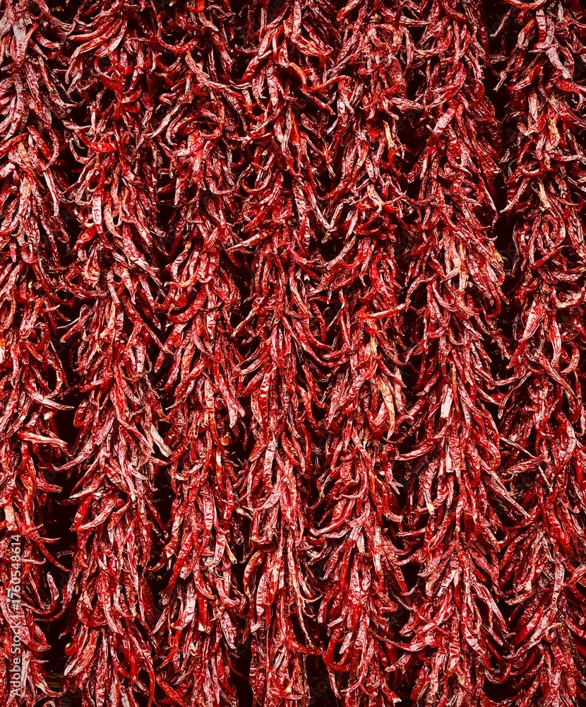 Fototapeta premium dried red hot chili peppers