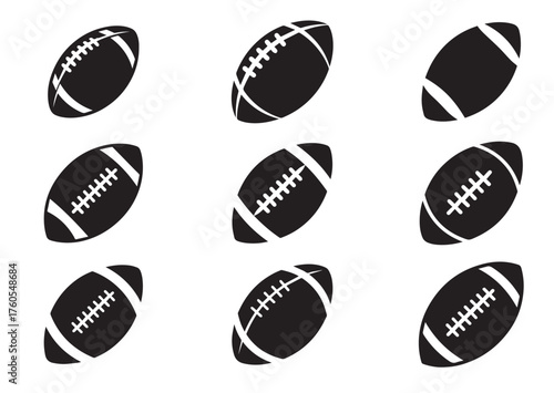 American Football Ball icon, American Football Ball solid vector