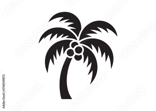 Coconut tree icon, Coconut tree solid vector