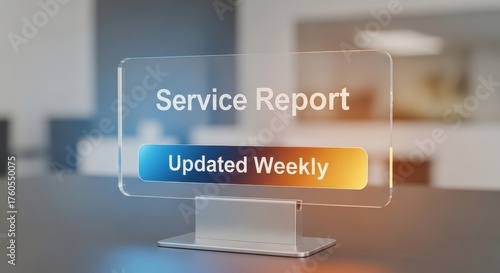 A Service Report Displaying Data Updated Weekly