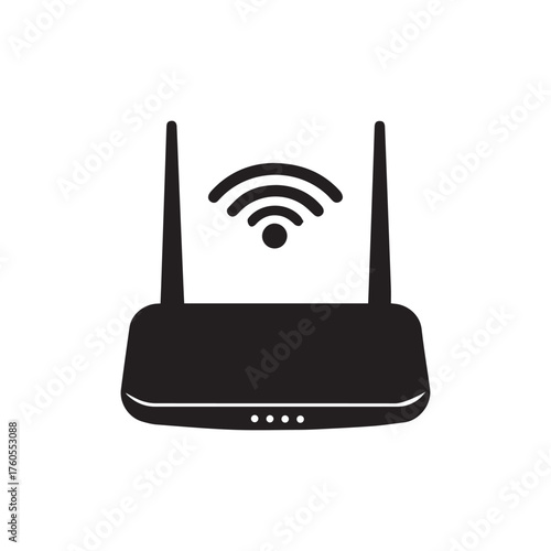 Modern WiFi Router Icon | Wireless Internet Modem Vector Design