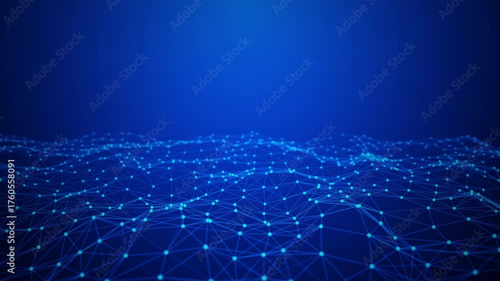 Plexus Technology Network Background Blue Loop
