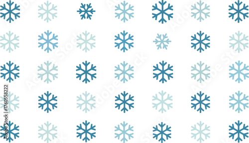 Elegant winter snowflake pattern festive geometric cold frozen ice crystal texture background vector