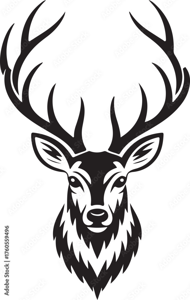custom made wallpaper toronto digitalDeer Head Silhouette Antlers Face Mammal Animal Forest Wildlife