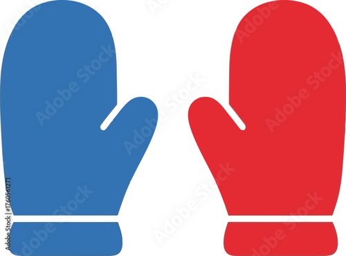 Colorful winter mittens warm handwear for cold weather adventures and seasonal activities vector