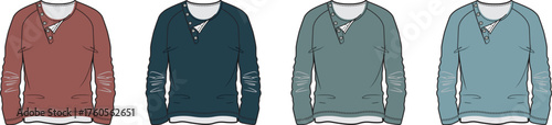 Four Stylish Sweater Designs in Various Colors, Perfect for a Trendy and Comfortable Look