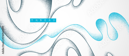 Antistress concept vector abstract background, thin curvy lines and textures minimal abstraction, flowing linear minimalist art, flowing wavy fluid backdrop.