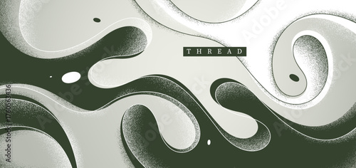 Dynamic and expressive vector monochrome abstract background of lava fluid in dynamic motion, linear illustration with textures and shapes, graceful lines backdrop.