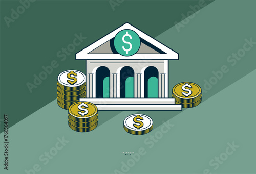 Interest rate concept poste...