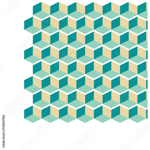 Isometric Pattern Cubes Tessellation Technology