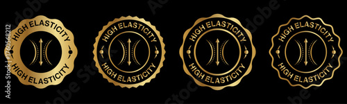 High Elasticity Premium Gold Label Badge Design Set