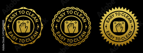 Easy to Clean Gold Label Badge Icons for Product Packaging