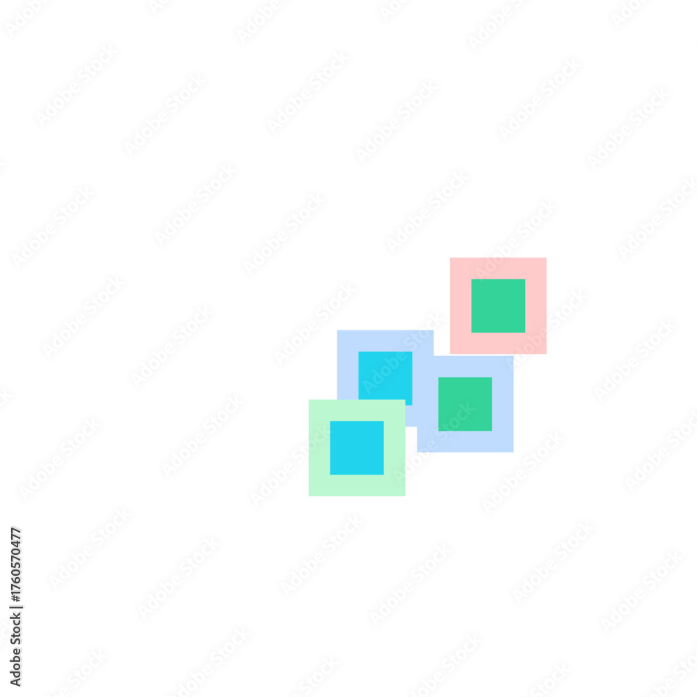 Fototapeta premium Icons Duotone Tile Art Glassmorphism