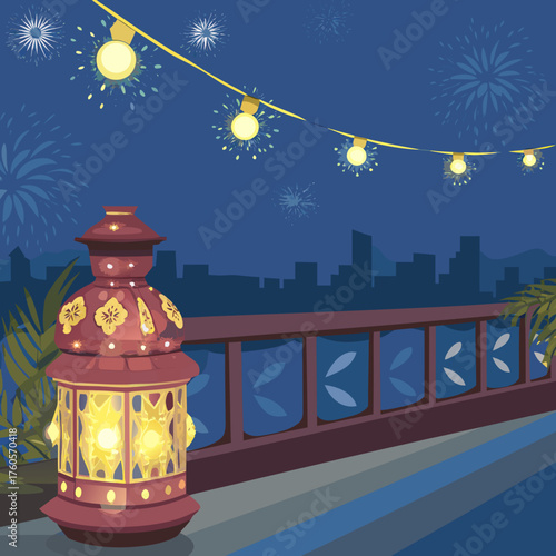 lantern in the night