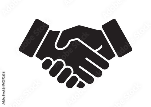 Handshake icon, Handshake solid vector