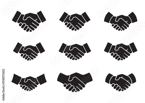 Handshake icon, Handshake solid vector