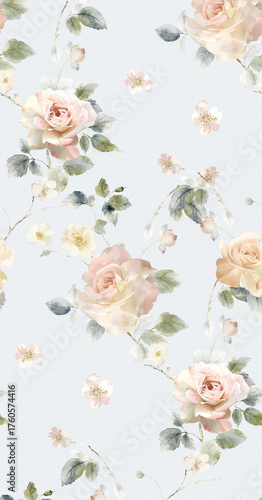Assorted Hand painted Floral Patterned Decorative Paper Collection