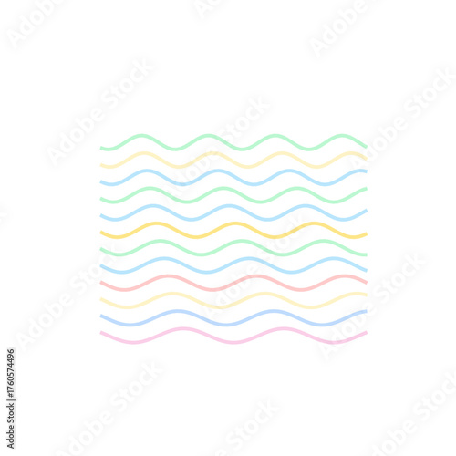 Monoline Crayon Waves Art Glassmorphism