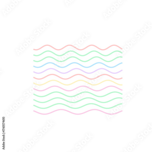 Monoline Crayon Waves Art Glassmorphism