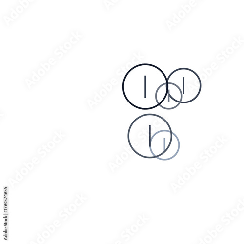 Line Icon Circles Art Glassmorphism