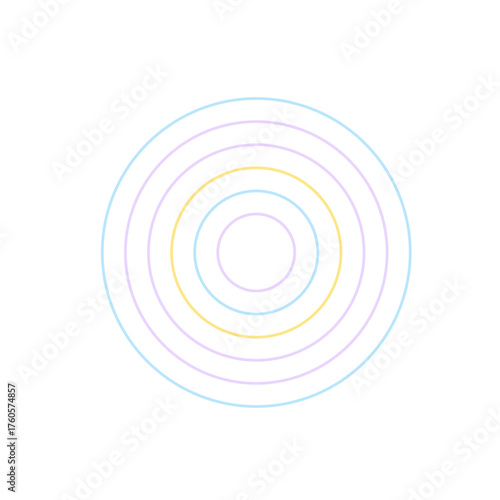 Vignette Pastel Rings Art Glassmorphism