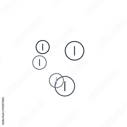 Line Icon Circles Art Glassmorphism