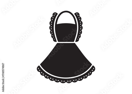 Apron with Frill Lace icon, Apron with Frill Lace vector