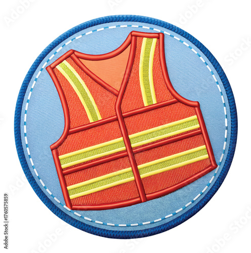 Stay safe on the job with this bright embroidered safety vest, perfect for construction, road work, and other high-visibility industries