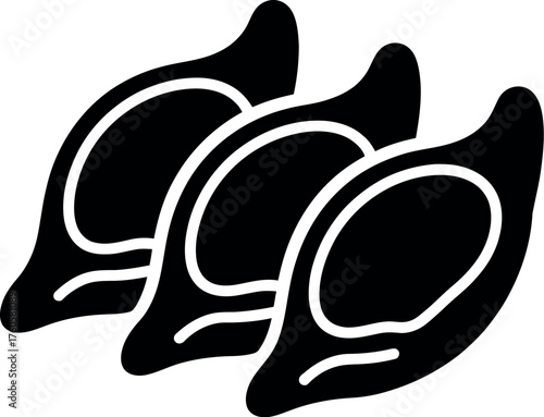 Black gyoza dumplings food asian food