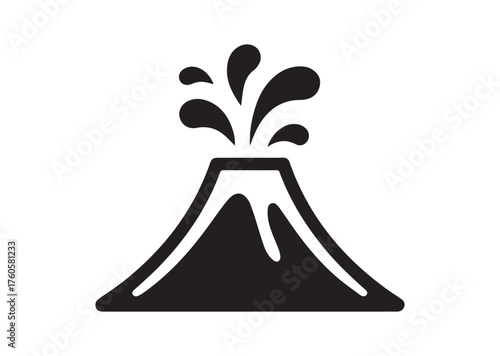 Volcano icon, Volcano solid vector