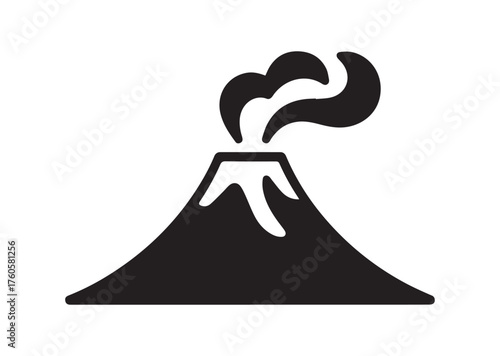 Volcano icon, Volcano solid vector