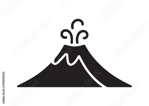 Volcano icon, Volcano solid vector