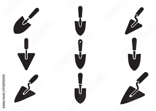 Trowel icon, Trowel solid vector