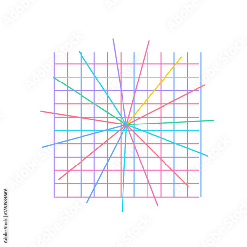 Matrix Neon Axis Art Glassmorphism