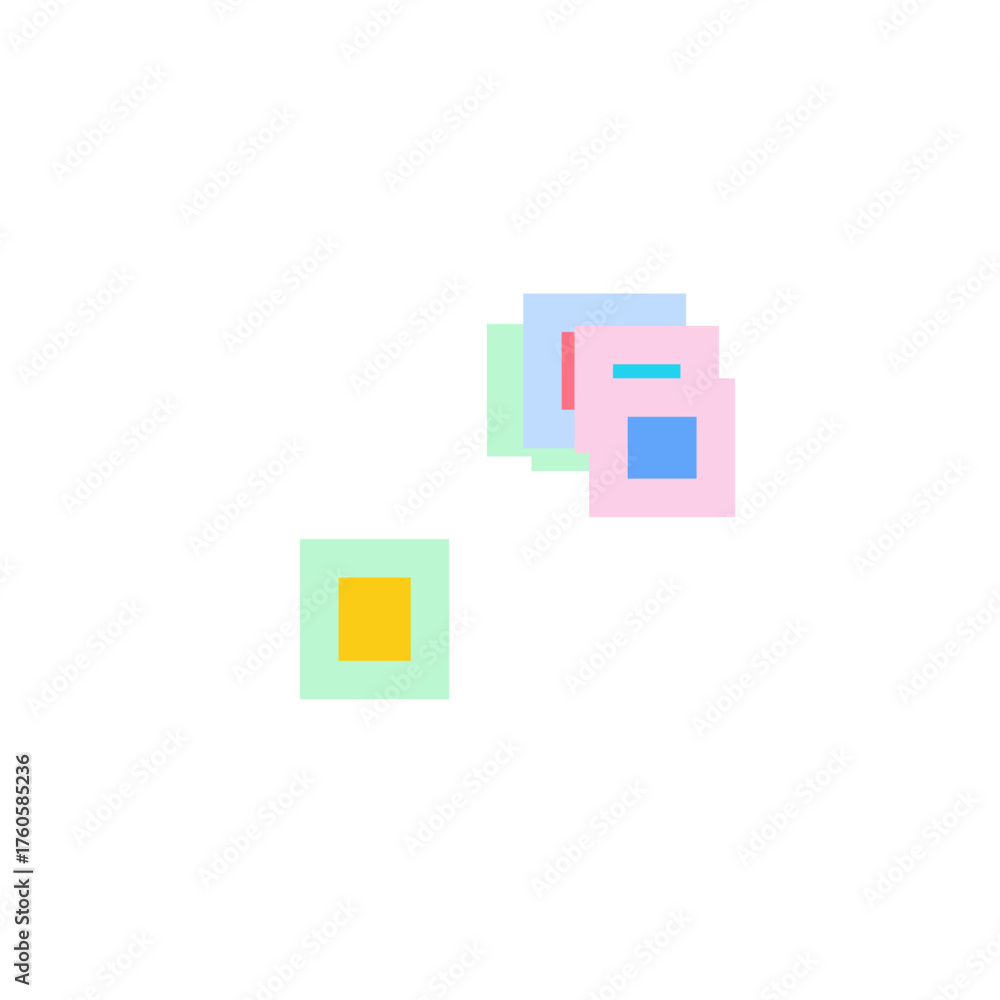 Fototapeta premium Icons Duotone Inset Art Glassmorphism