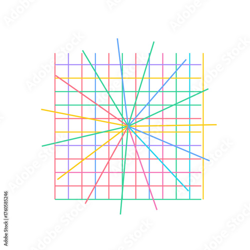 Matrix Neon Axis Art Glassmorphism