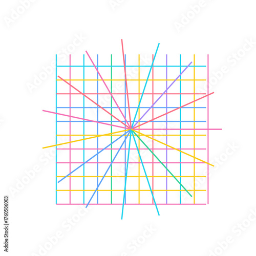 Matrix Neon Axis Art Glassmorphism