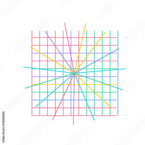 Matrix Neon Axis Art Glassmorphism