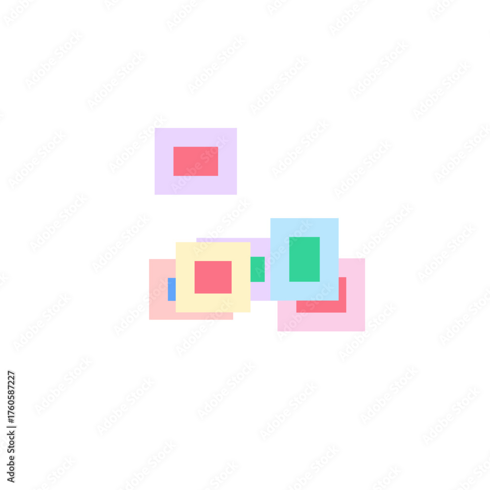 Fototapeta premium Icons Duotone Card Art Glassmorphism