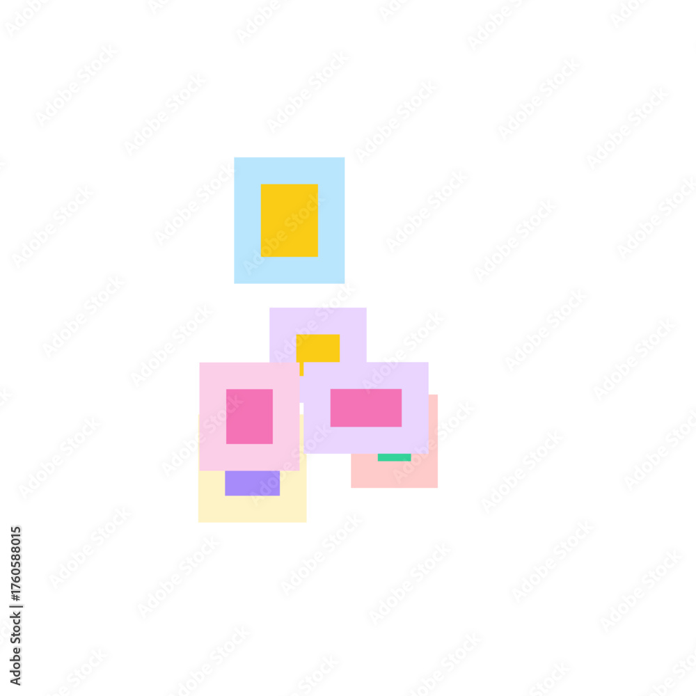 Fototapeta premium Icons Duotone Card Art Glassmorphism